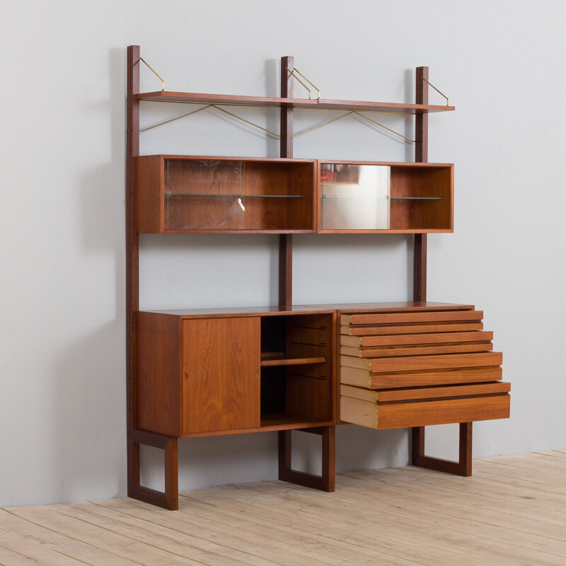 Mid century wall unit by Poul Cadovius for Cado, Denmark 1960s