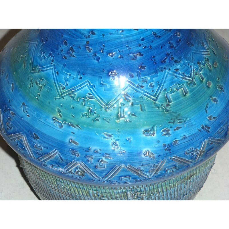 Vaso de cerâmica vintage de Aldo Londi para Bitossi, 1960
