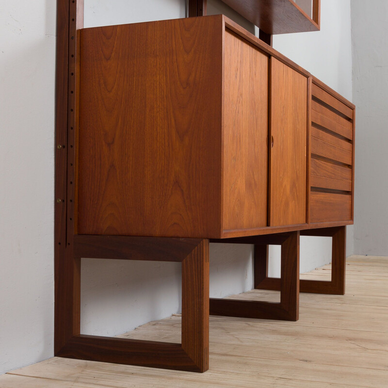 Mid century wall unit by Poul Cadovius for Cado, Denmark 1960s