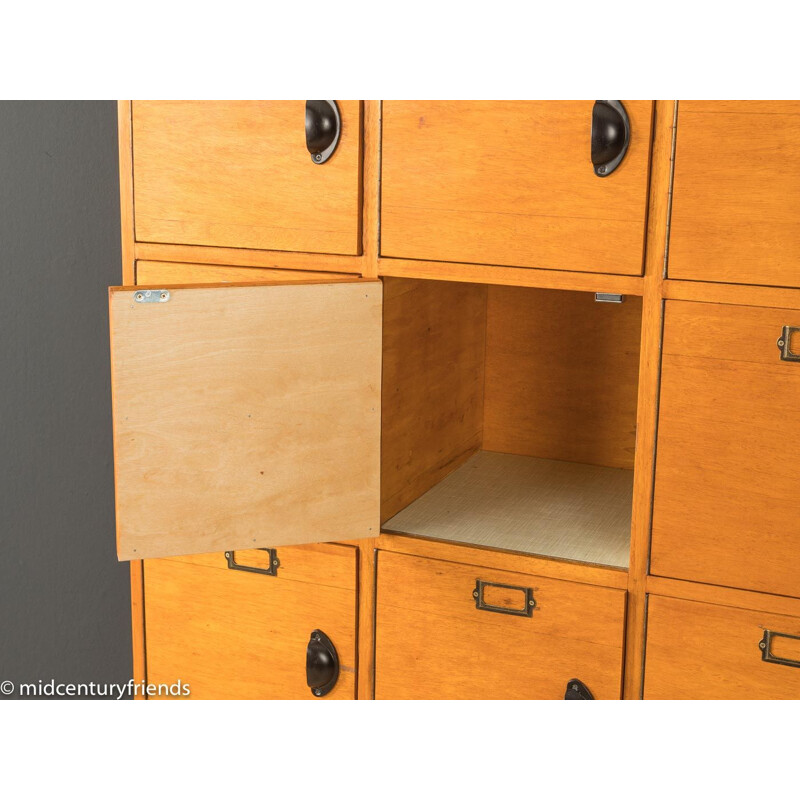 Vintage wood pharmacy cabinet, Germany 1950s