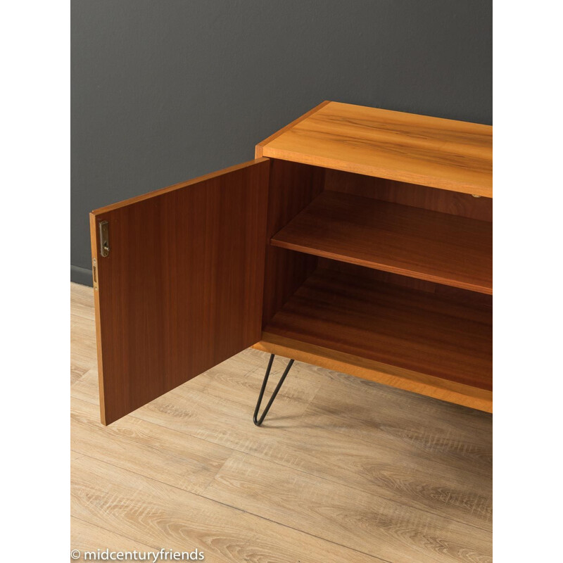 Mid century walnut sideboard with two doors, Germany 1950s