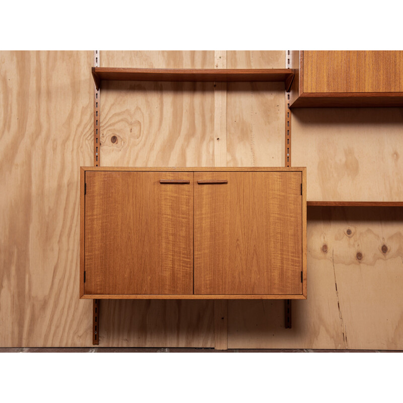 Mid century wall system in teak by Kai Kristiansen for Fm, Denmark 1960s