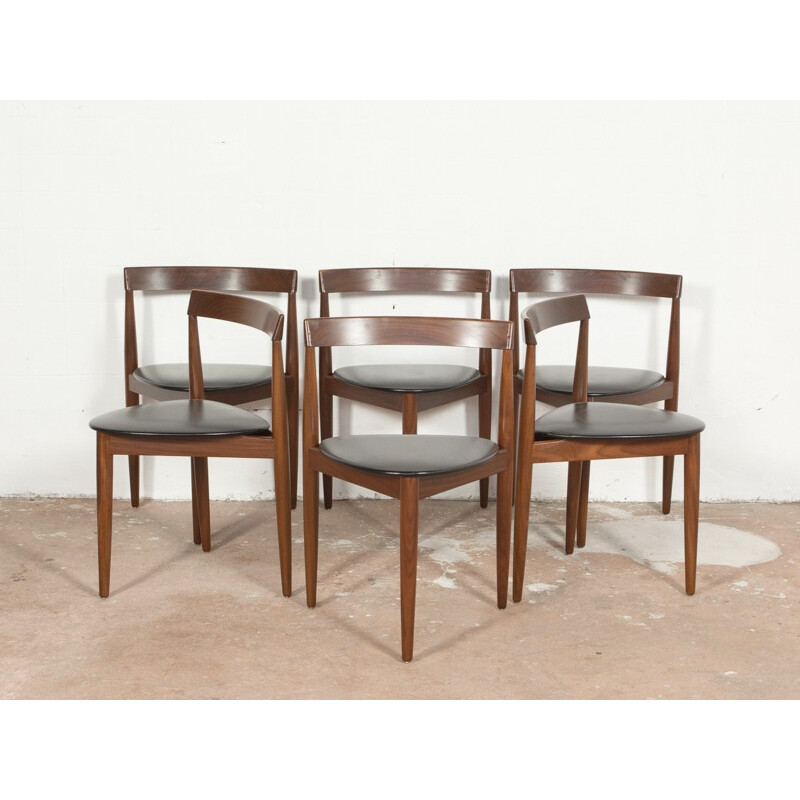 Set of 6 Frem Røjle chairs in teak, Hans OLSEN - 1960s