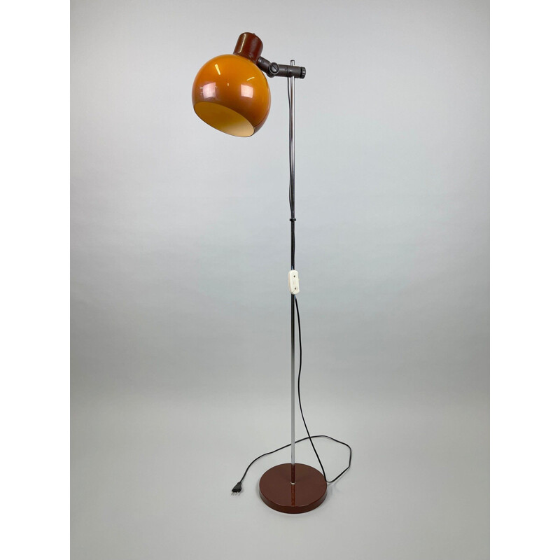 Vintage adjustable plastic and metal floor lamp, 1970