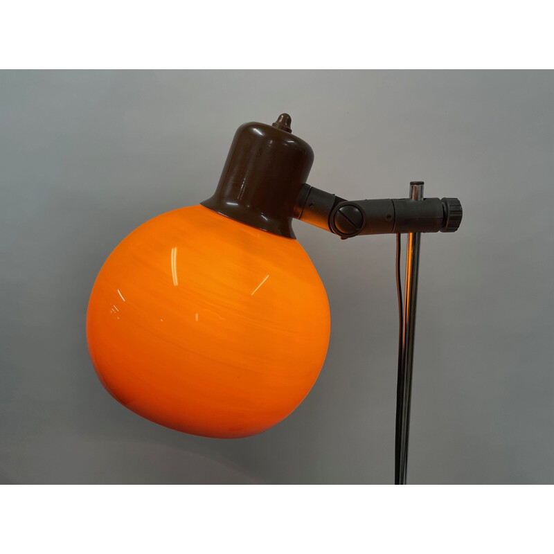 Vintage adjustable plastic and metal floor lamp, 1970