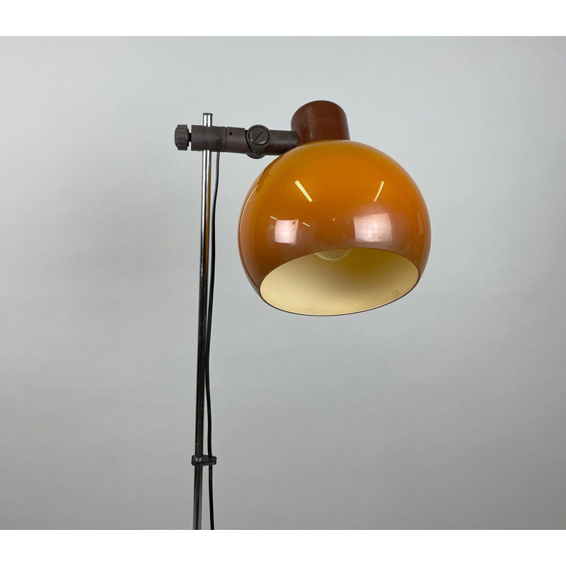 Vintage adjustable plastic and metal floor lamp, 1970