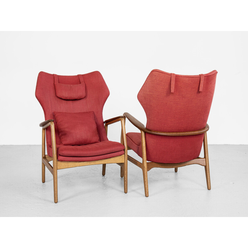 Mid century pair of armchairs by Aksel Bender Madsen for Bovenkamp, Netherlands 1960s