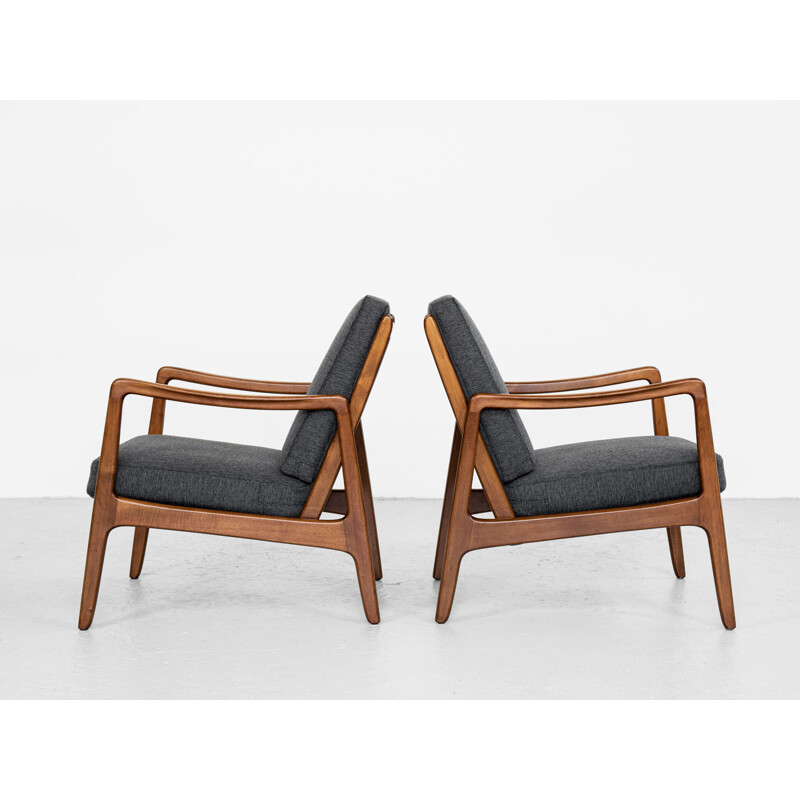 Paire de fauteuils danois vintage en bois de hêtre par Ole Wanscher pour France & Daverkosen, 1960