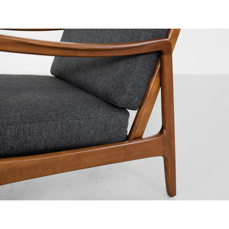 Mid century Danish pair of armchairs in beechwood by Ole Wanscher for France & Daverkosen, 1960s