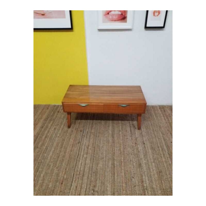 Scandinavian vintage wood coffee table, 1960