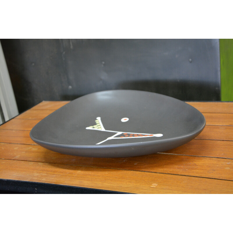 Ceramic plate, André BAUD - 1950s