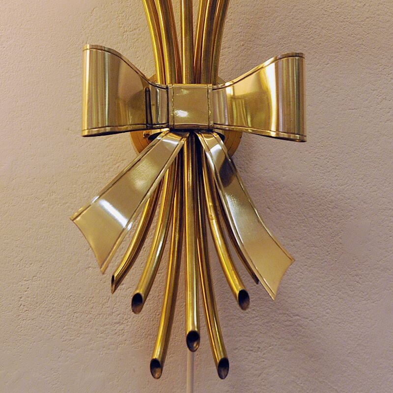 Pair of vintage brass sconces, Denmark 1940