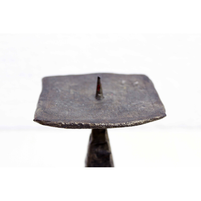 Vintage Brutalist bronze candlestick, 1960