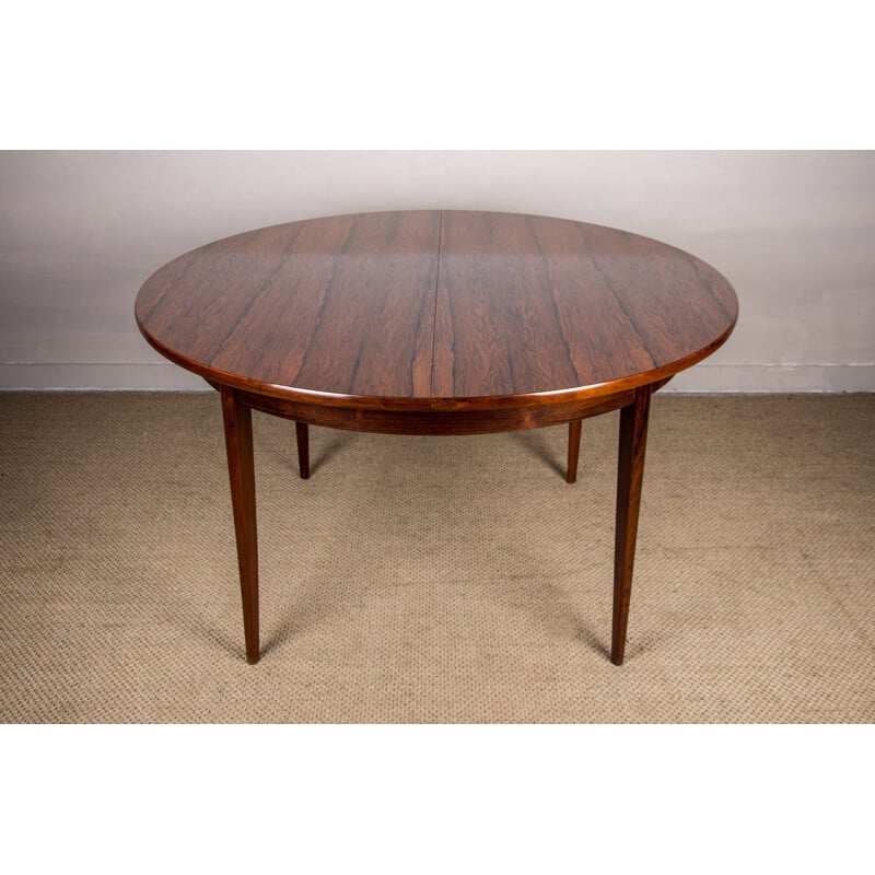 Table scandinave vintage extensible en palissandre de Rio, 1960