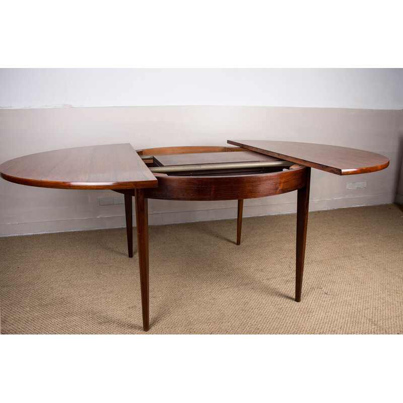 Scandinavian vintage Rio rosewood extendable table, 1960