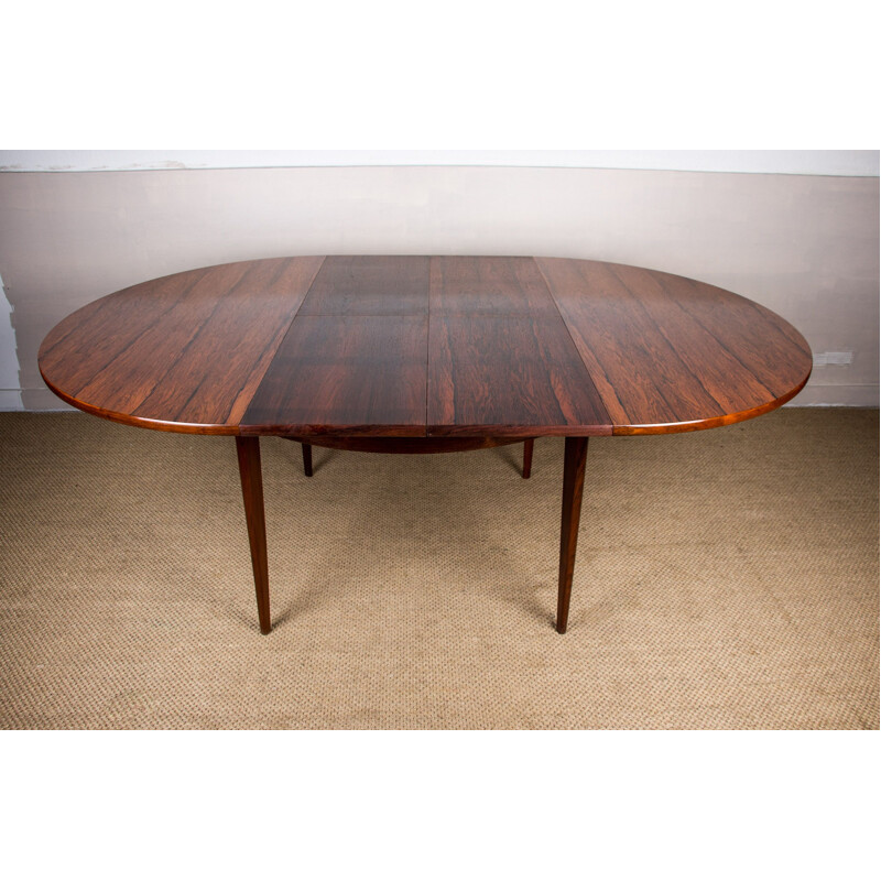 Scandinavian vintage Rio rosewood extendable table, 1960