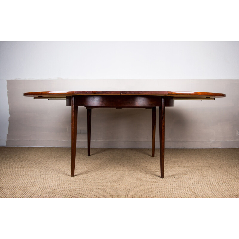 Scandinavian vintage Rio rosewood extendable table, 1960