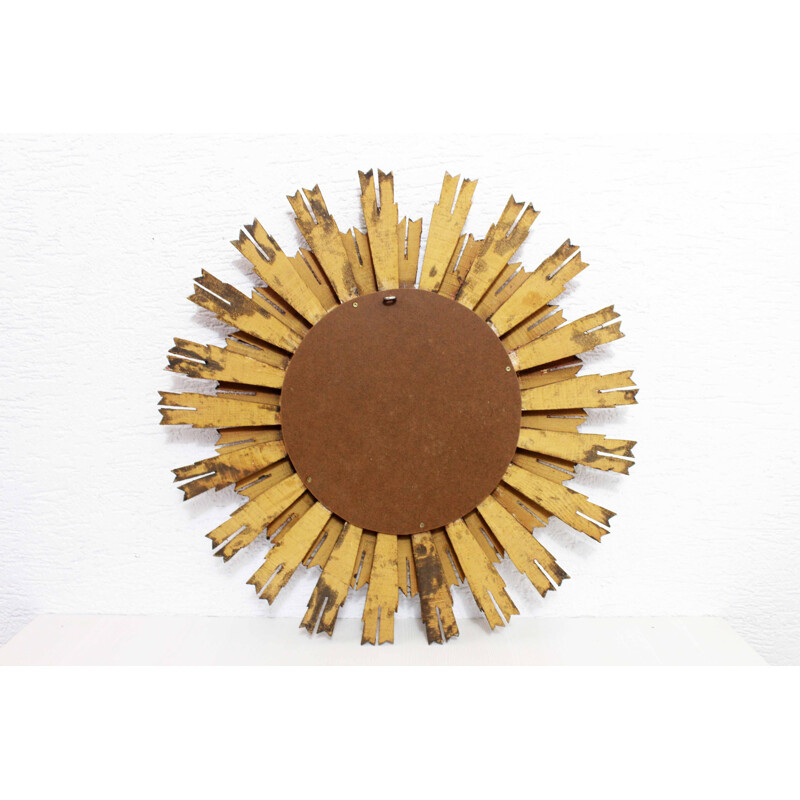 Vintage gold sunburst mirror, 1960