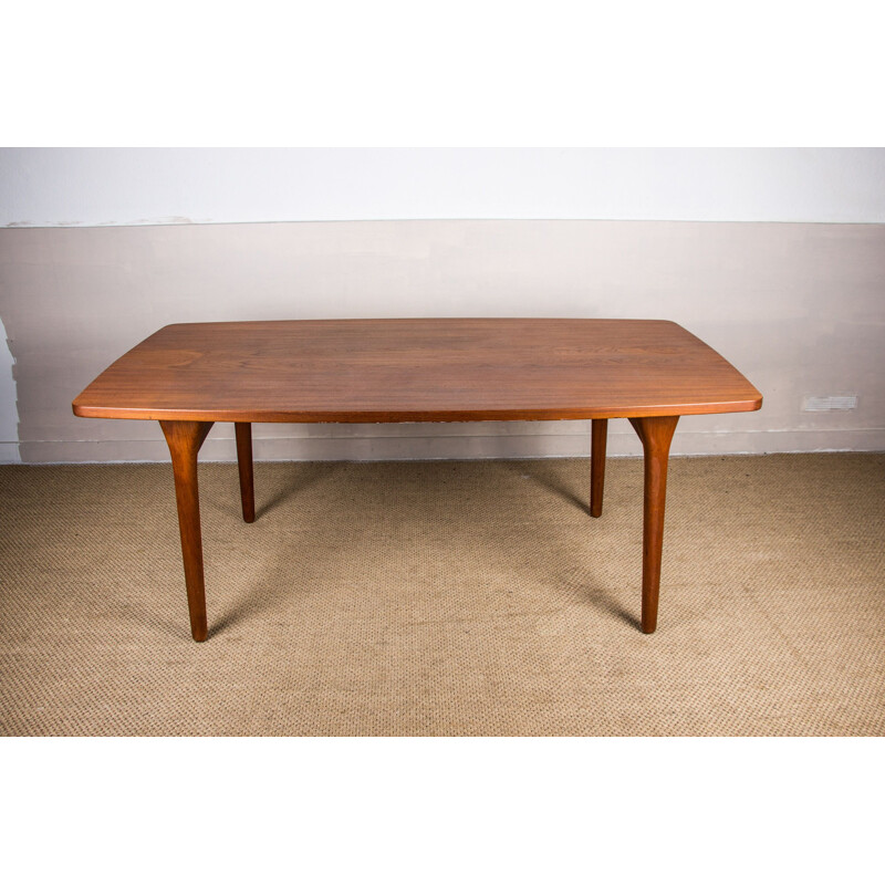 Vintage Danish teak extension table by Henning Kjaernulf for Bruno Hansen, 1960