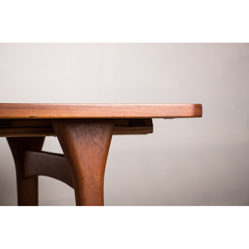 Vintage Danish teak extension table by Henning Kjaernulf for Bruno Hansen, 1960