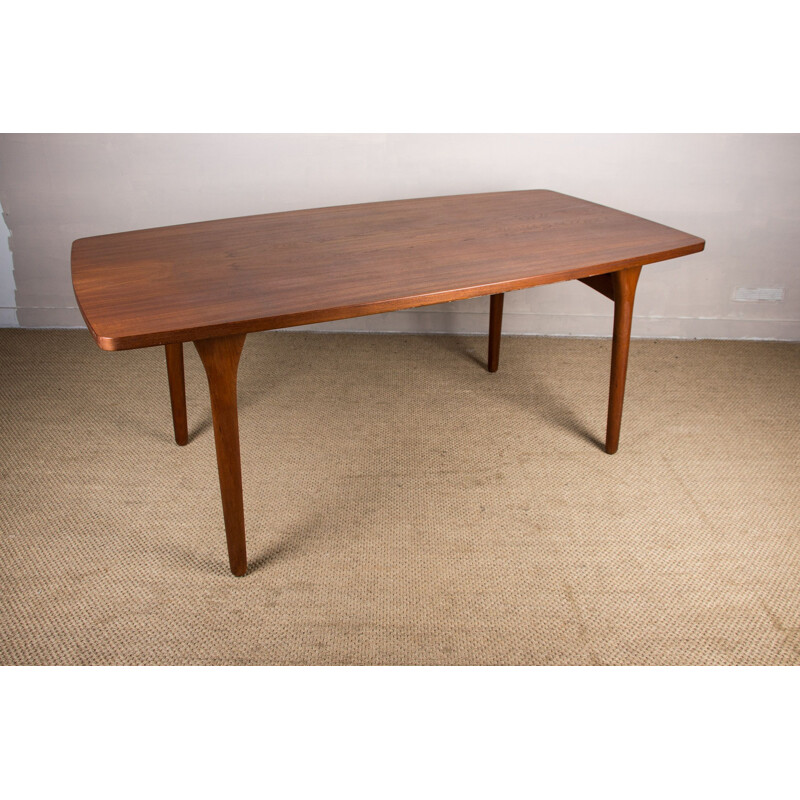 Vintage Danish teak extension table by Henning Kjaernulf for Bruno Hansen, 1960