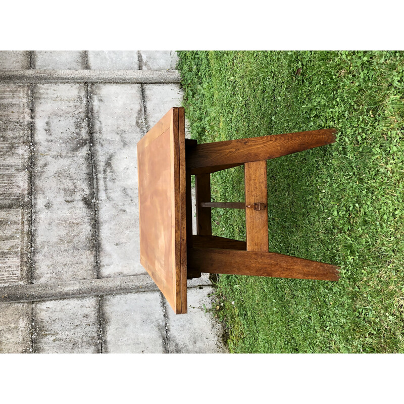 Vintage oakwood table by René Gabriel