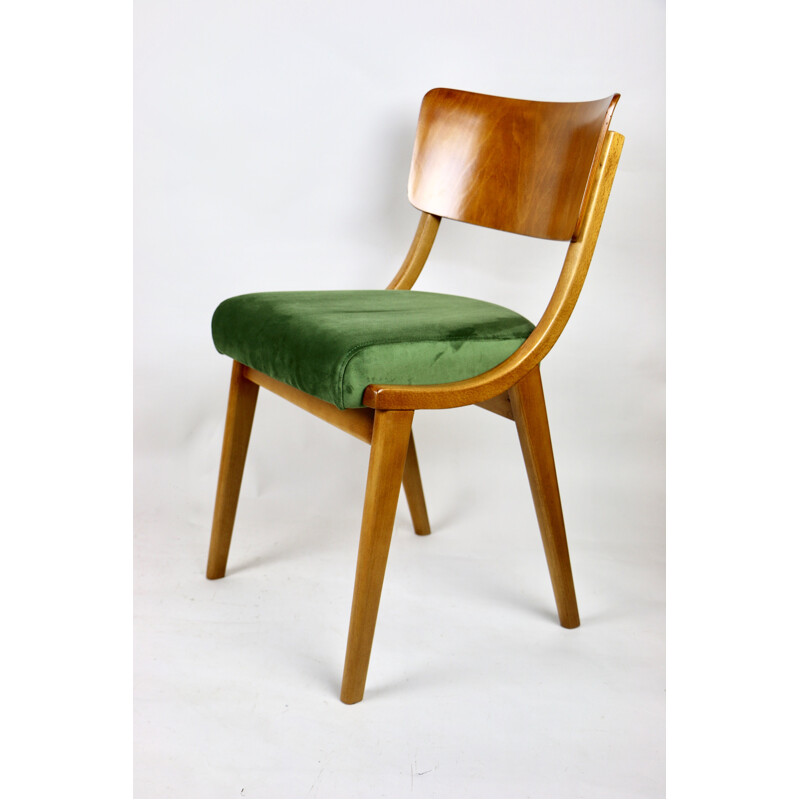 Paire de chaises vertes vintage, 1970