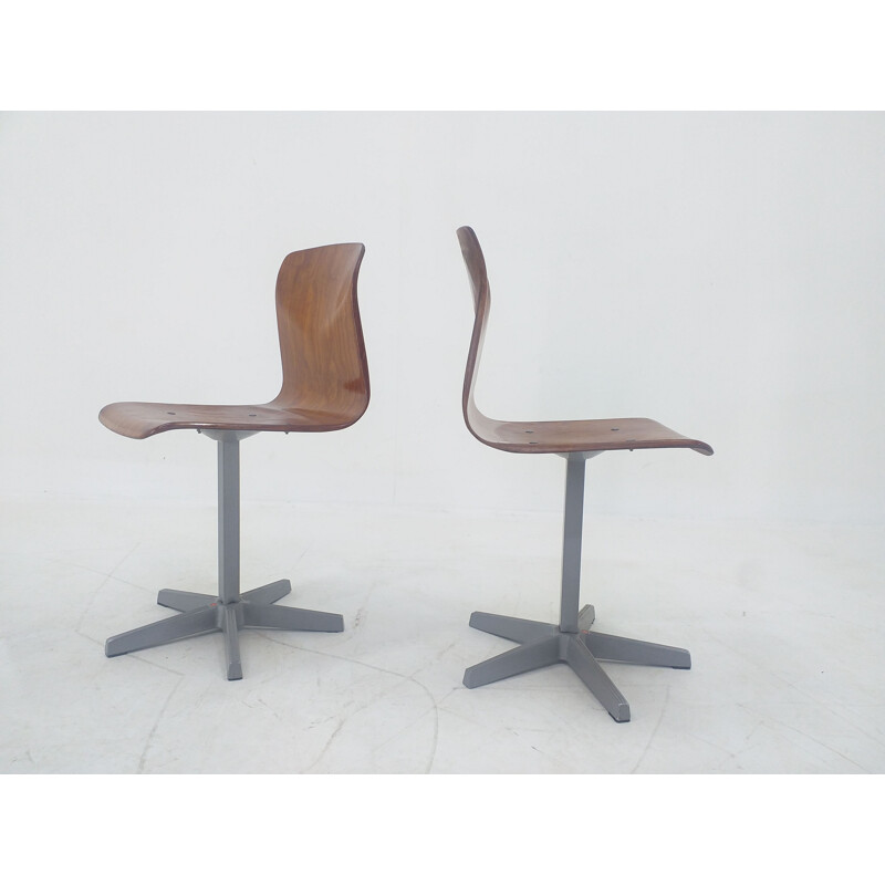 Pair of mid century child's chairs Pagholz, Germany 1970s