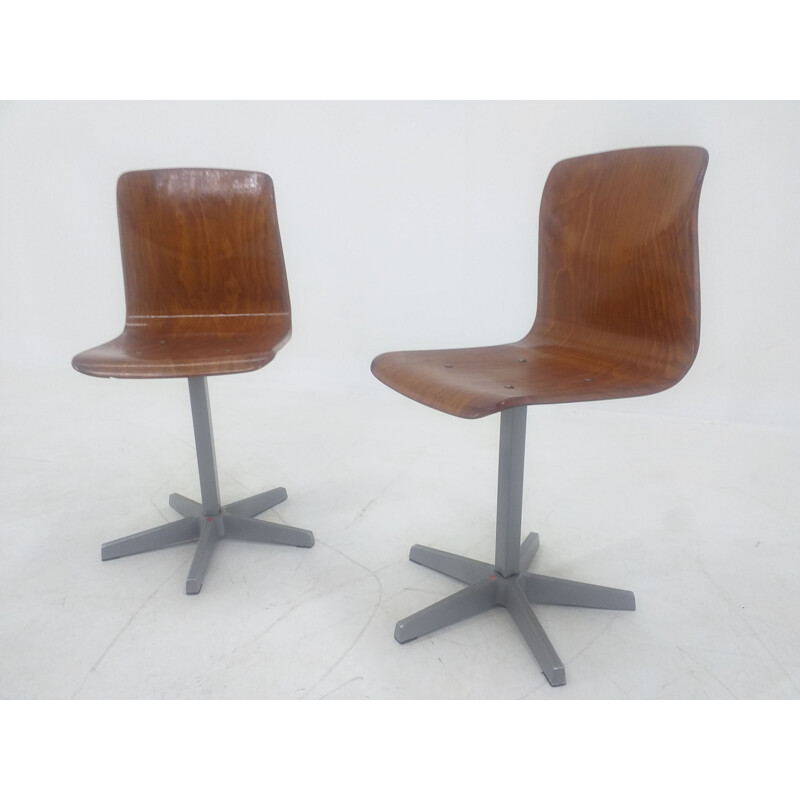 Pair of mid century child's chairs Pagholz, Germany 1970s