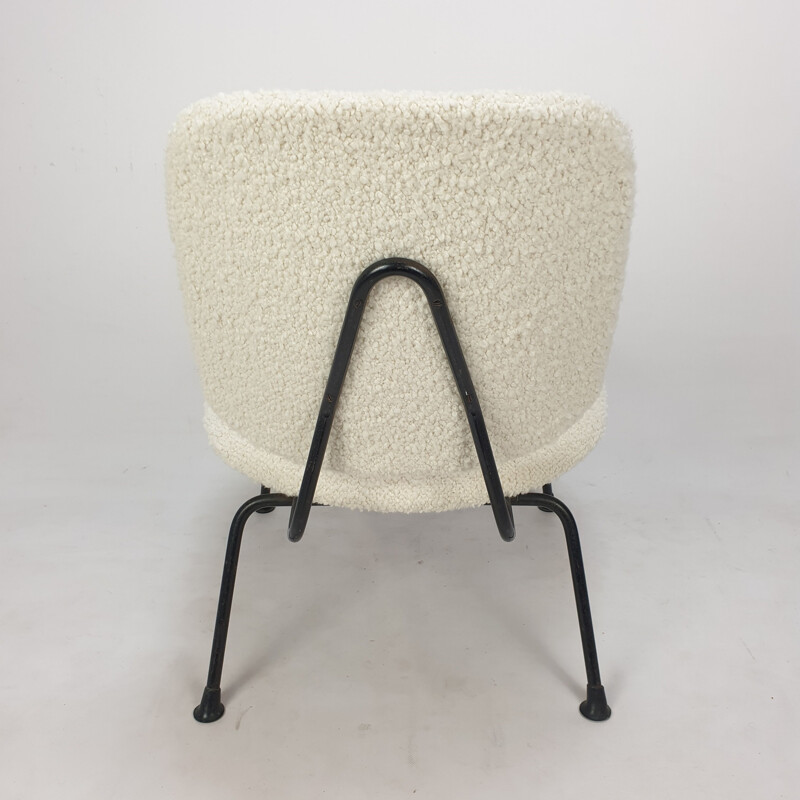 Vintage stoel in zwart gelakt staal van W.H. Gispen voor Kembo, 1950