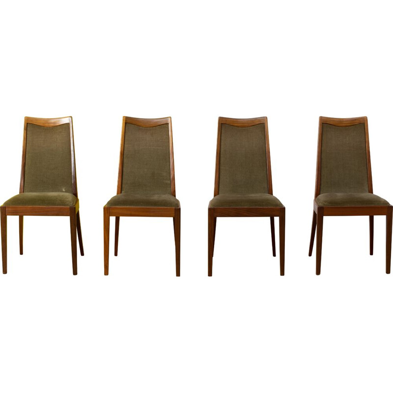 Set of 4 Scandinavian vintage chairs by Gplan