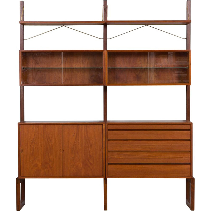 Mid century wall unit by Poul Cadovius for Cado, Denmark 1960s