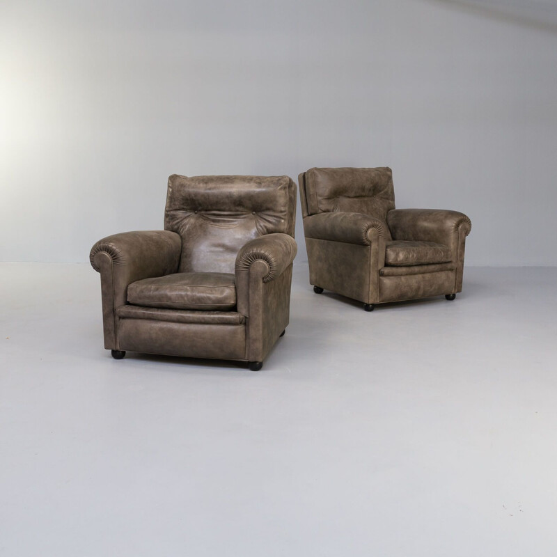 Paar vintage "edoardo" fauteuils