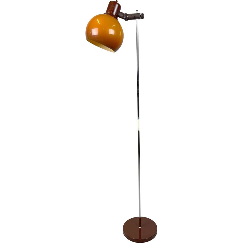 Vintage adjustable plastic and metal floor lamp, 1970