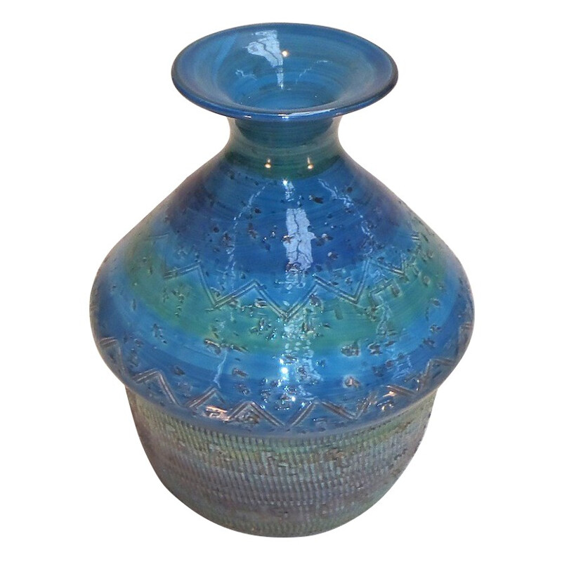 Vintage ceramic vase by Aldo Londi for Bitossi, 1960