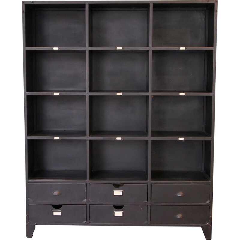 Vintage metal bookcase