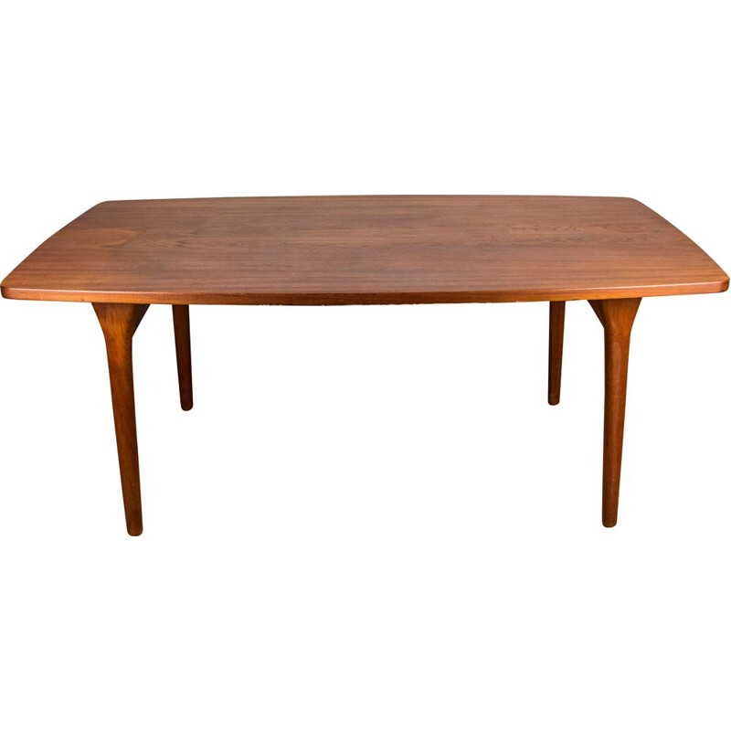 Vintage Danish teak extension table by Henning Kjaernulf for Bruno Hansen, 1960