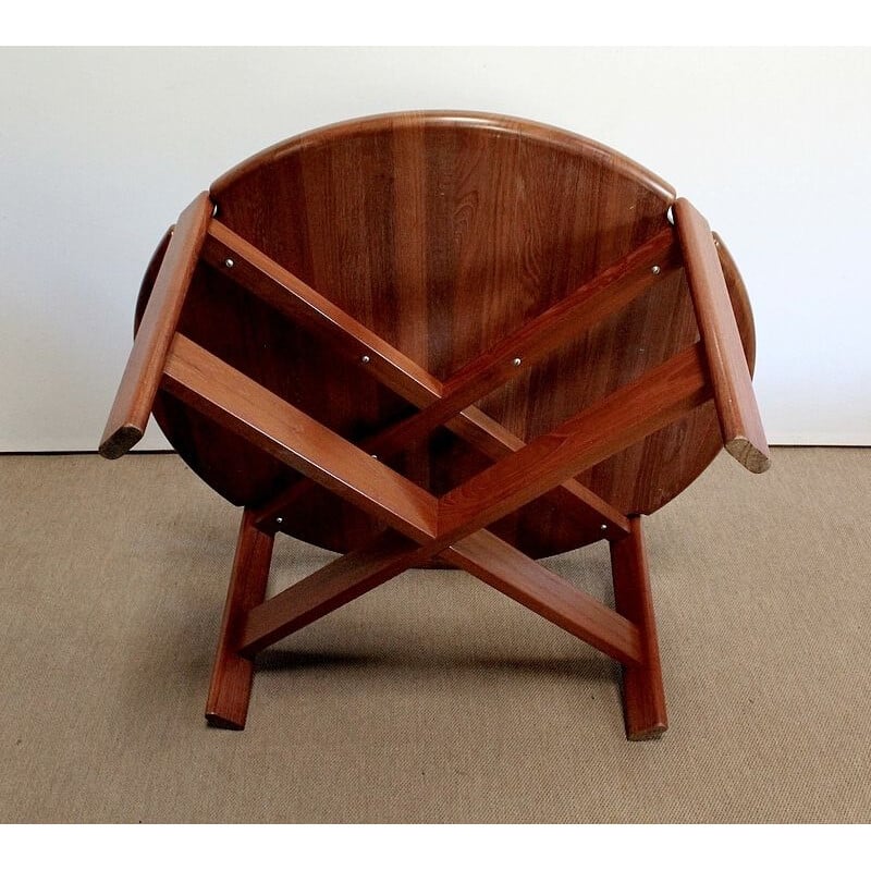 Vintage coffee table in solid teak by Niels Bach, Denmark 1970