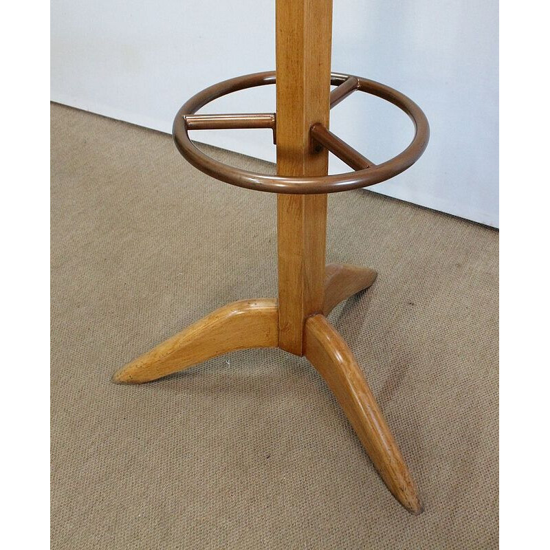 Vintage coat rack "Stella" in solid beech wood, 1960