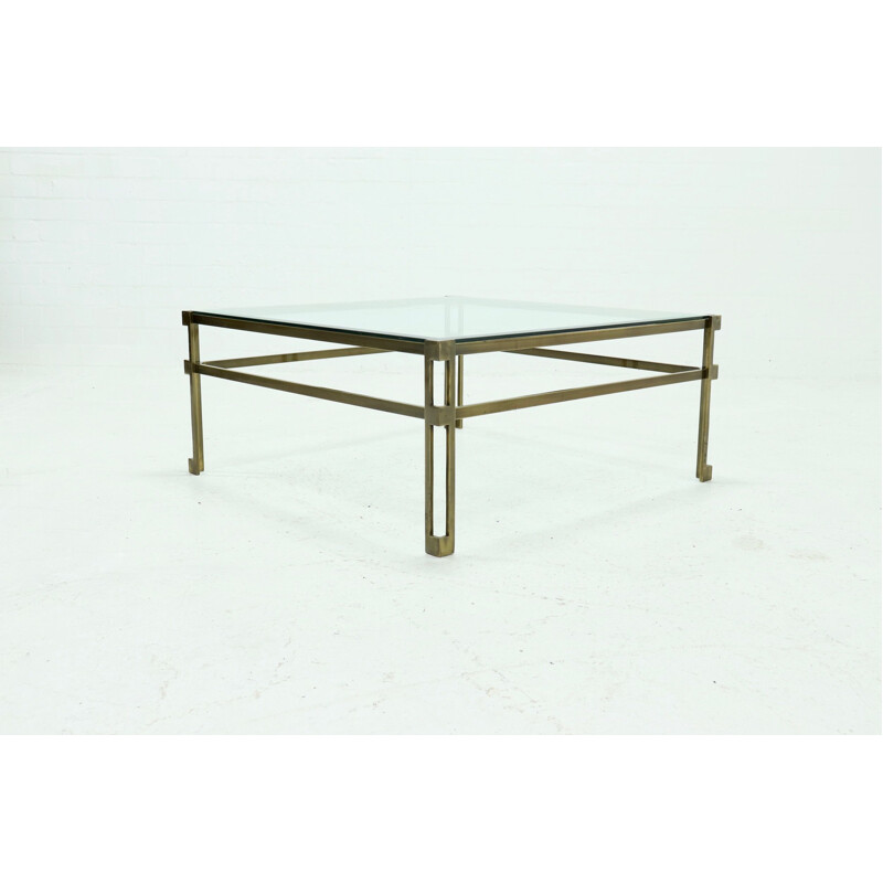 Mid century Regency coffee table in solid brass, 1970s