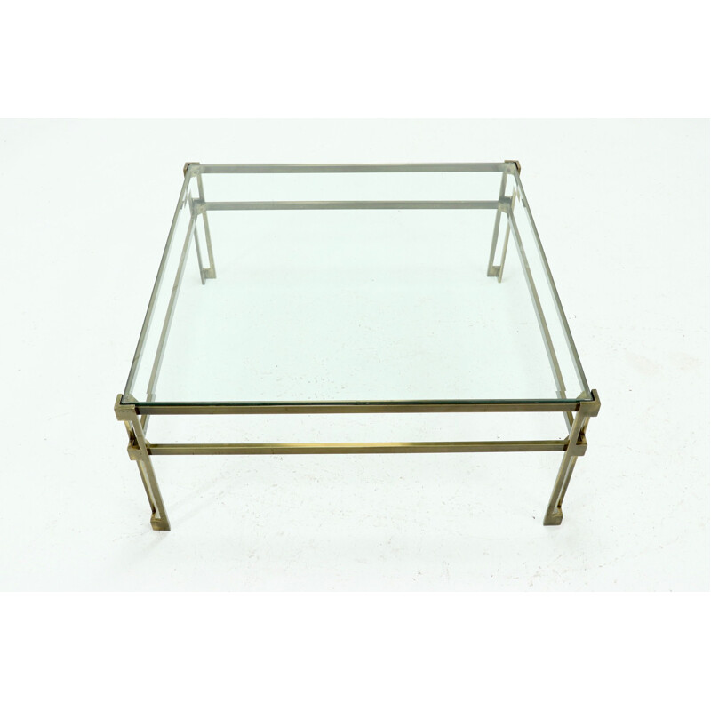 Mid century Regency coffee table in solid brass, 1970s