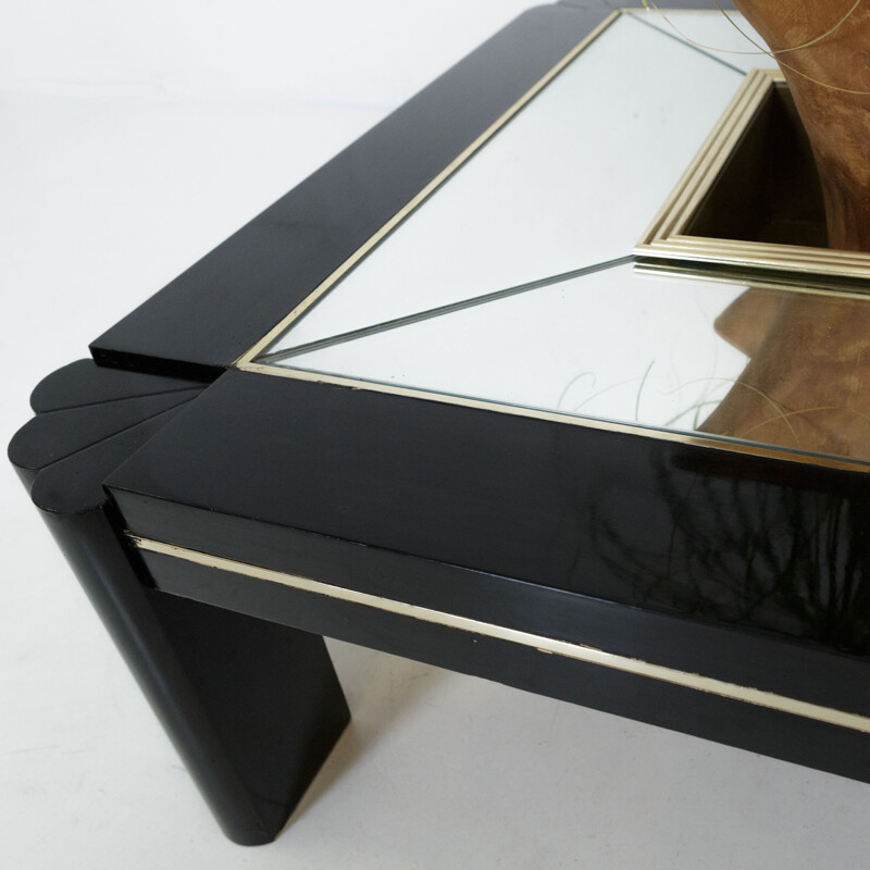 Vintage brass coffee table by Alain Delon for Sabot, 1970