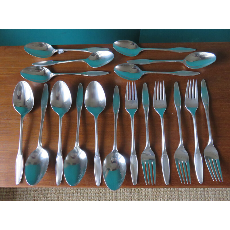 Set of utensils in silver coloured metal - 1960s
