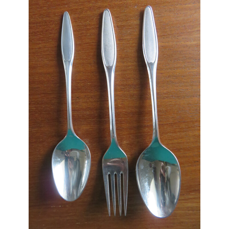 Set of utensils in silver coloured metal - 1960s