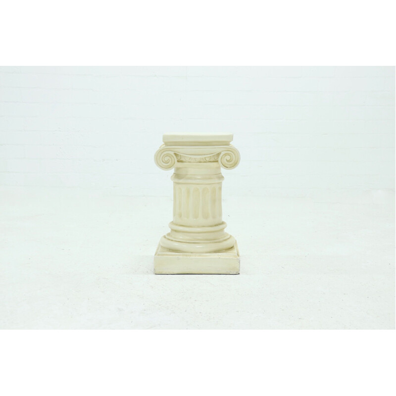 Vintage neo classical plaster pedestal, 1980s