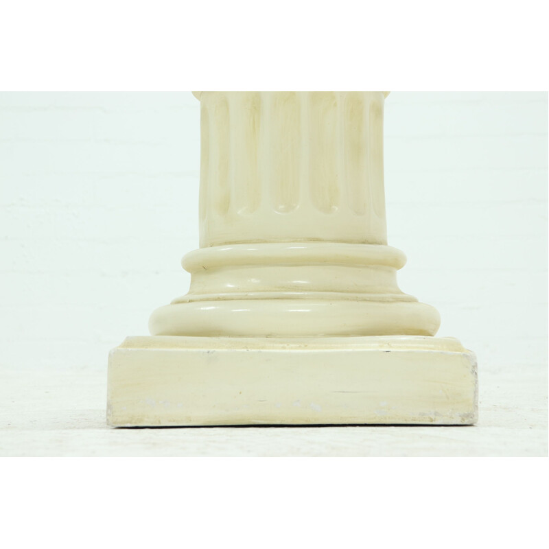 Vintage neo classical plaster pedestal, 1980s