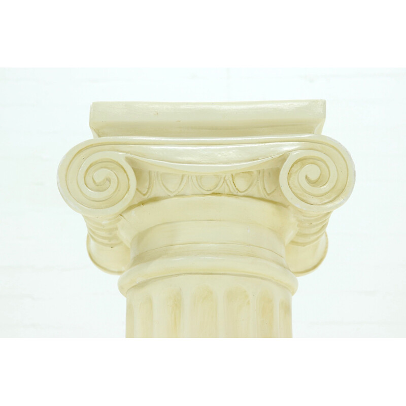 Vintage neo classical plaster pedestal, 1980s