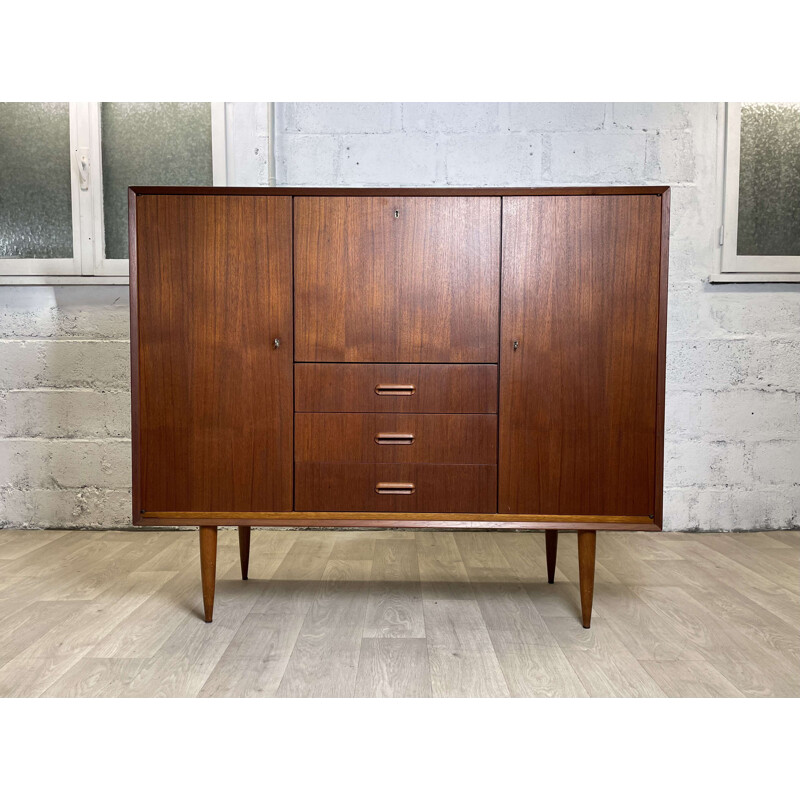 Skandinavisches Vintage-Teakholz Sideboard von Glf, 1960