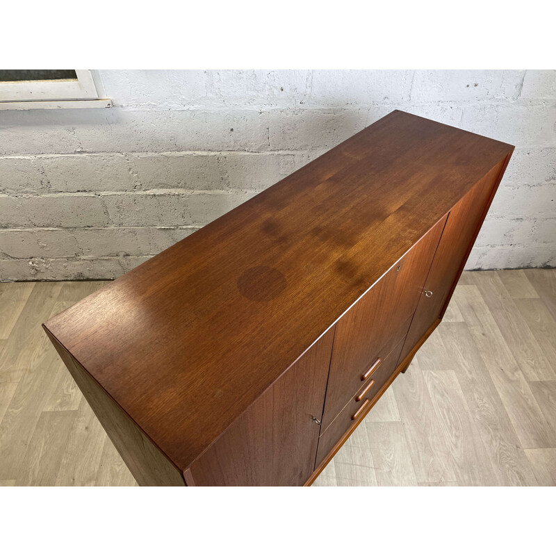 Scandinavian vintage teak highboard by Glf, 1960