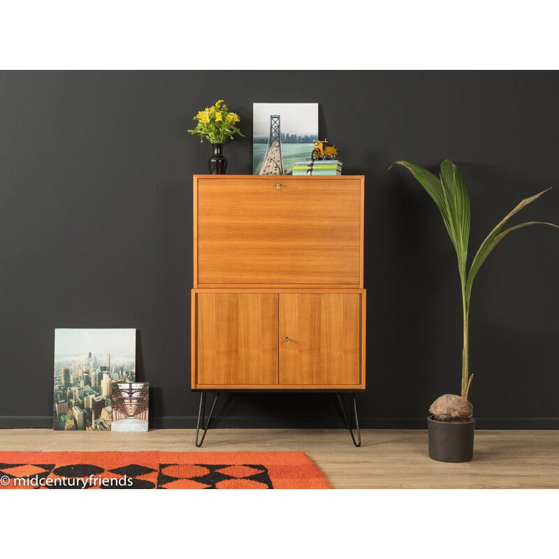 Vintage walnut secretary, Germany 1960s